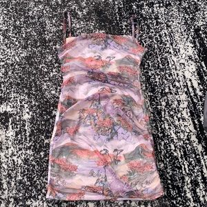 Purple dress from pretty little thing.